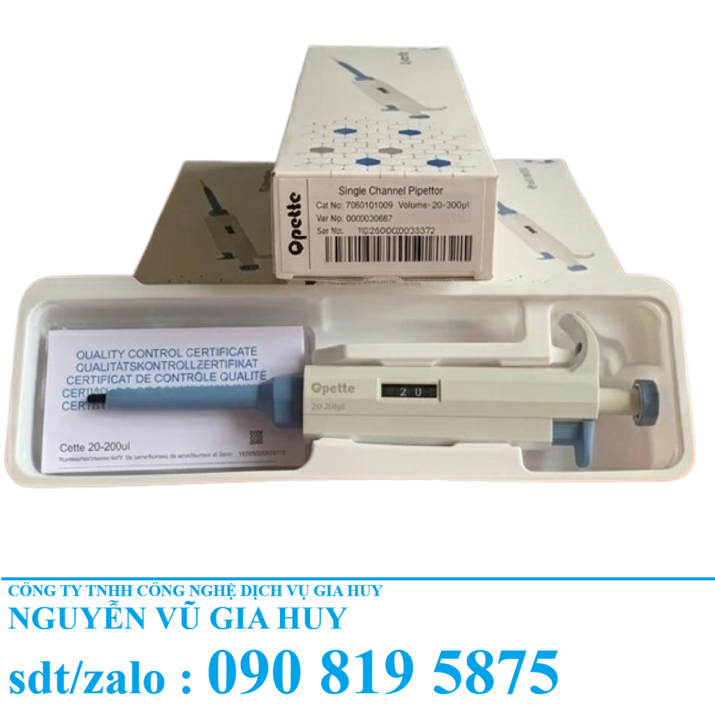 Micropipet Tự Động 1 Kênh Dùng Trong Phòng Thí Nghiệm Dải Đo Từ 0.1 đến 1000ul